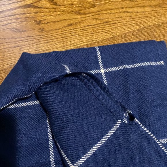 Madewell Oversized Blanket Scarf - Navy, Striped - Picture 2 of 3